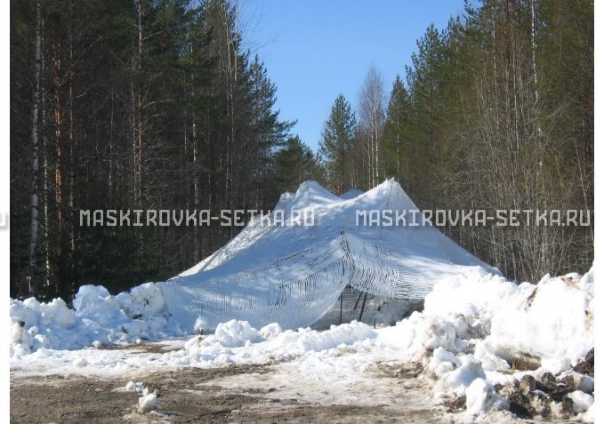 Маскировочная сеть Снег 3х6 м без антипирена – купить по цене 4400 руб. в интернет-магазине в городе Кемерово картинка 3