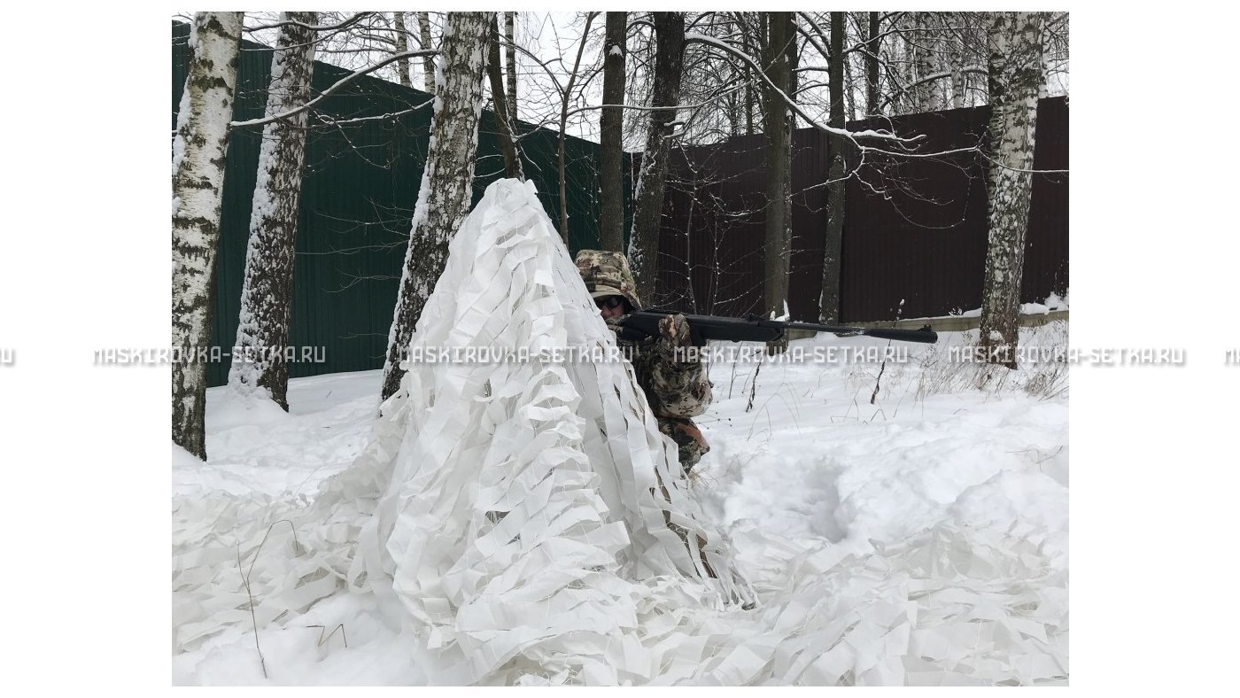 Маскировочная сеть Снег 3х6 м без антипирена – купить по цене 4400 руб. в интернет-магазине в городе Кемерово картинка 17