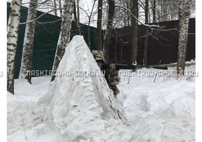 Маскировочная сеть Снег 3х6 м без антипирена – купить по цене 4400 руб. в интернет-магазине в городе Кемерово картинка 2